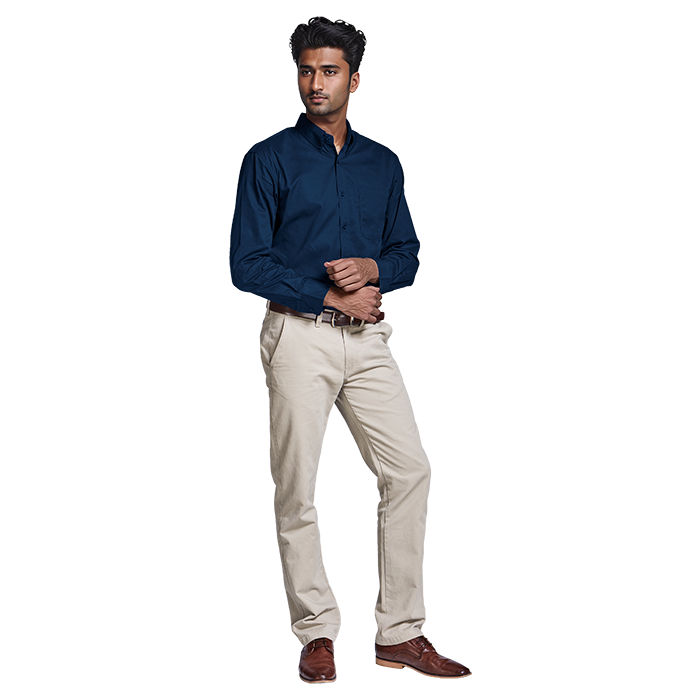 Barron Brushed Cotton Twill Lounge Long Sleeve Mens