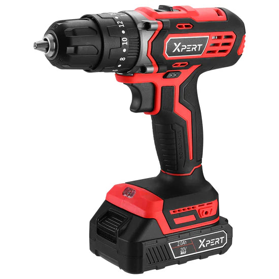 Pinnacle Cordless Drill 20V 55 N.m Electric Power Set Tool with Battery and Charger
