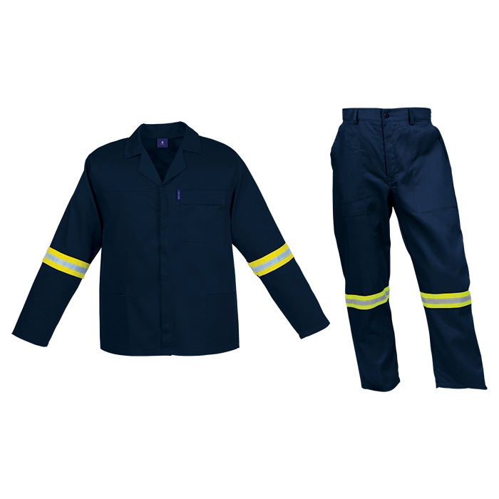 Barron Budget Poly Cotton Conti Suit with Reflective