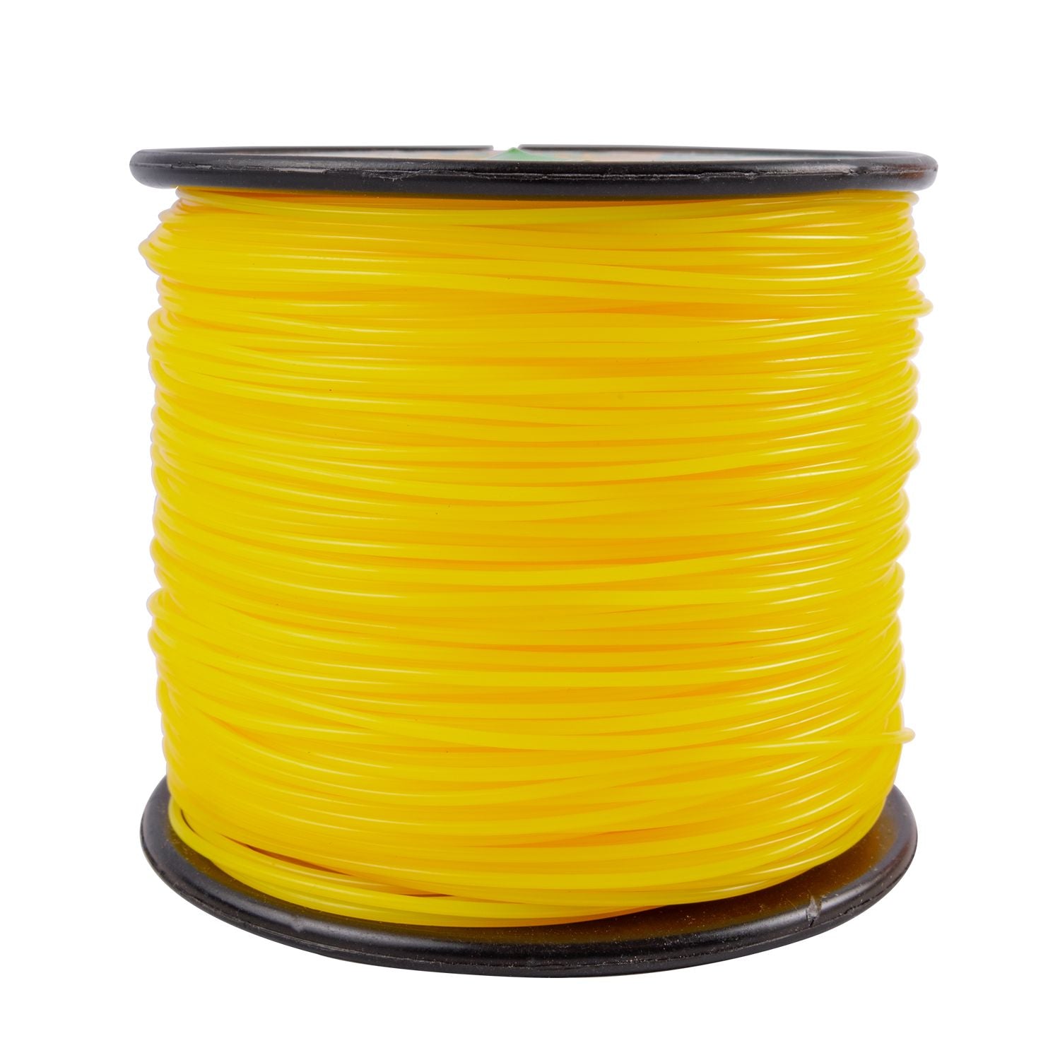 Yellow nylon line on spool, tightly wound, 1.0mm
