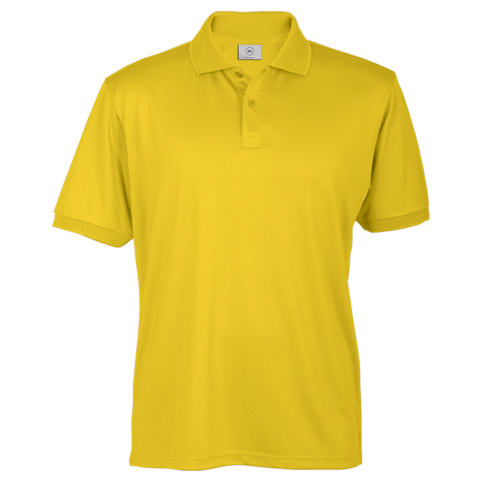 Yellow Barron basic promo golfer polo shirt with short sleeves and button placket