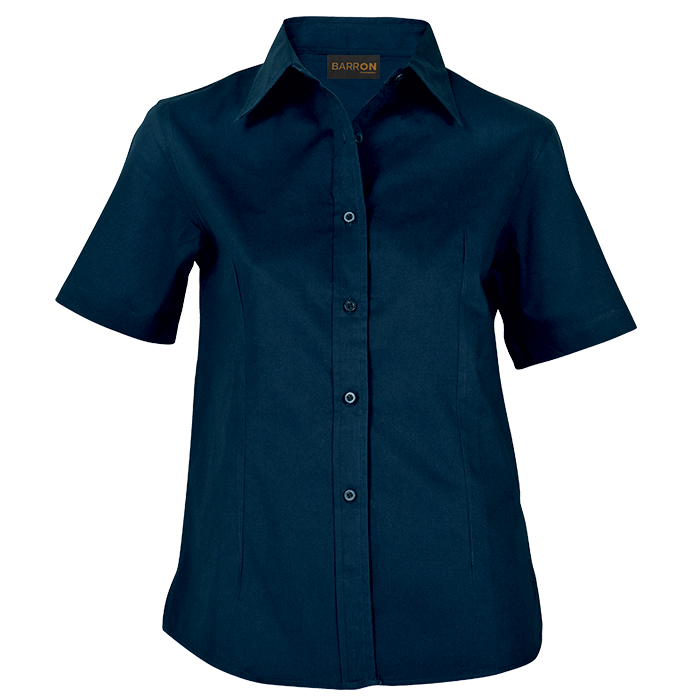 Barron Brushed Cotton Twill Blouse Short Sleeve Ladies
