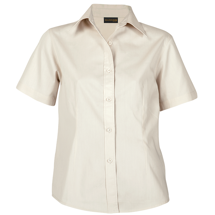 Barron Brushed Cotton Twill Blouse Short Sleeve Ladies