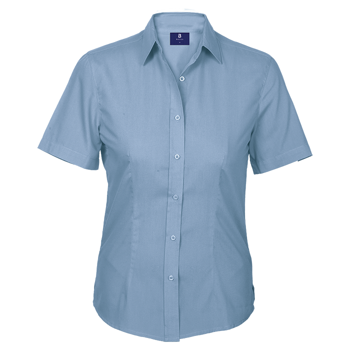 Barron Basic Poly Cotton Blouse Short Sleeve Ladies