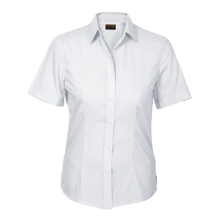 Barron Basic Poly Cotton Blouse Short Sleeve Ladies