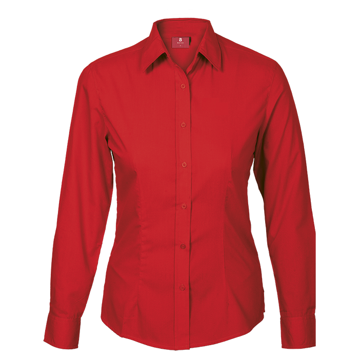Barron Basic Poly Cotton Blouse Long Sleeve Ladies