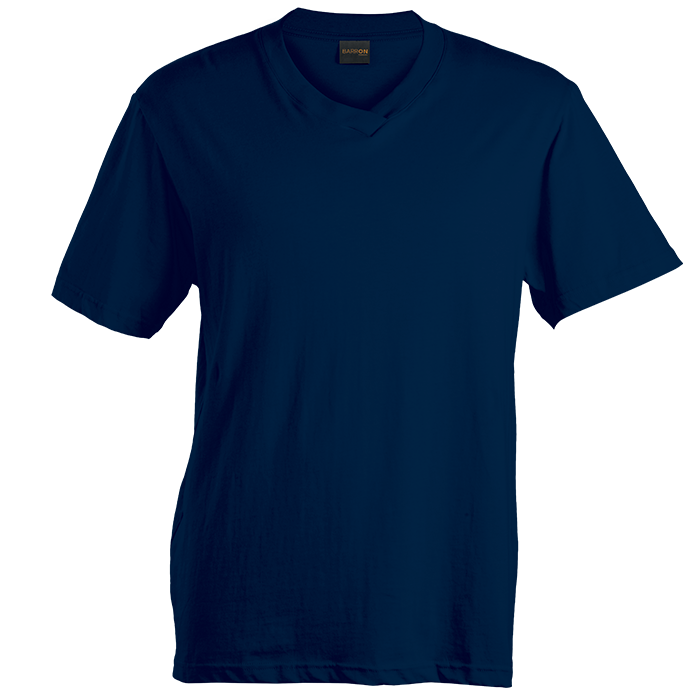 Navy V-neck t-shirt with short sleeves