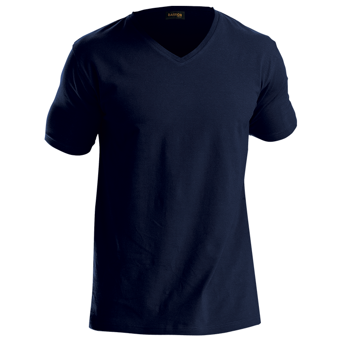 Barron slim-fit V-neck t-shirt, dark navy, V-neck and short sleeves
