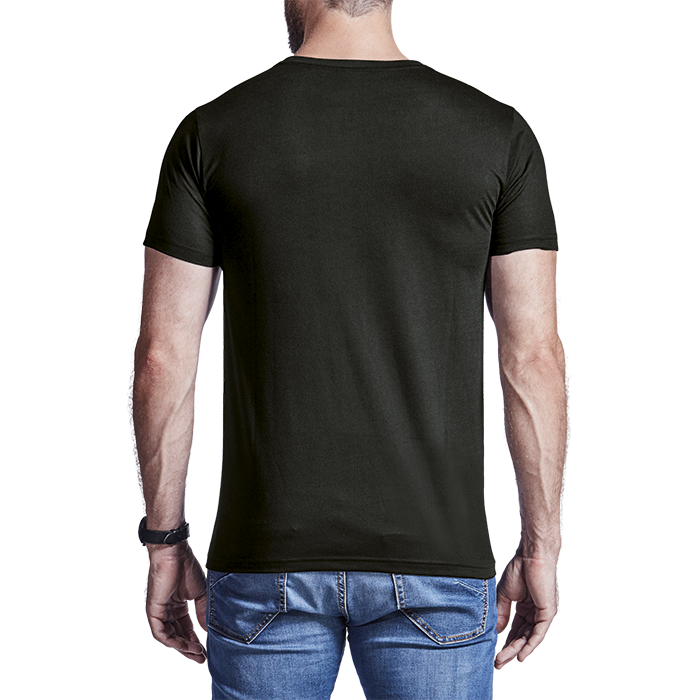 Ignite T-shirt in solid black heather with crew neck and short sleeves
