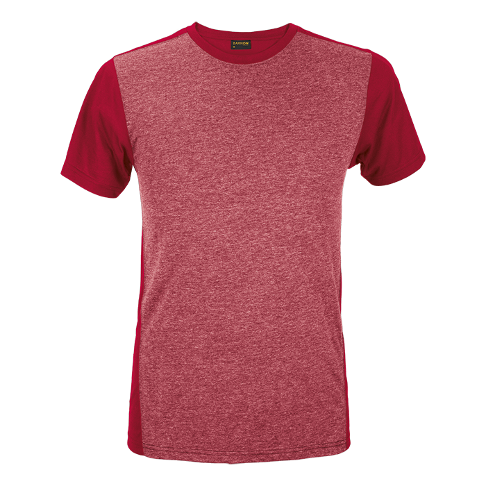 Ignite T-shirt in red heather with crew neck and short sleeves