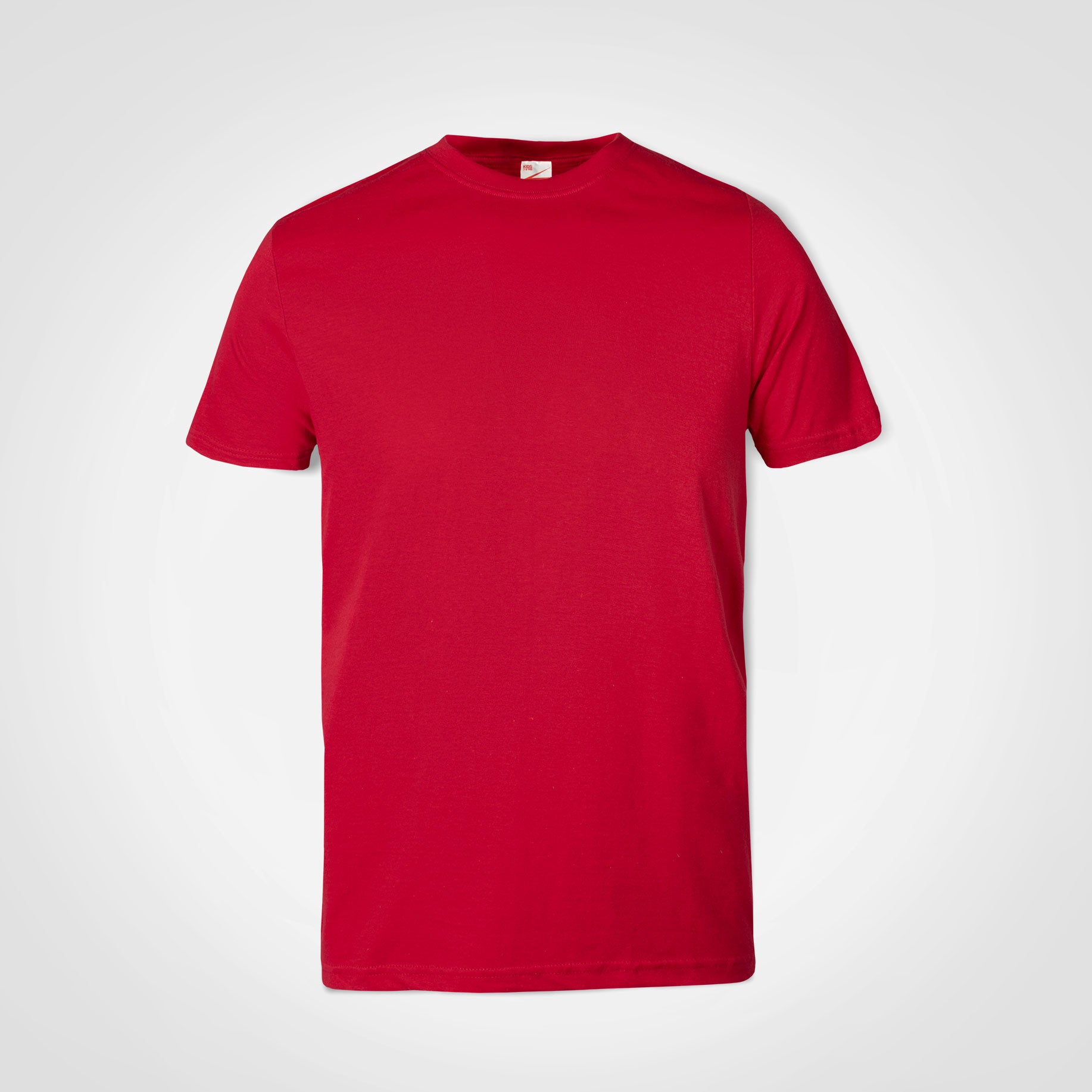 Kids promo t-shirt, short-sleeve crewneck in red