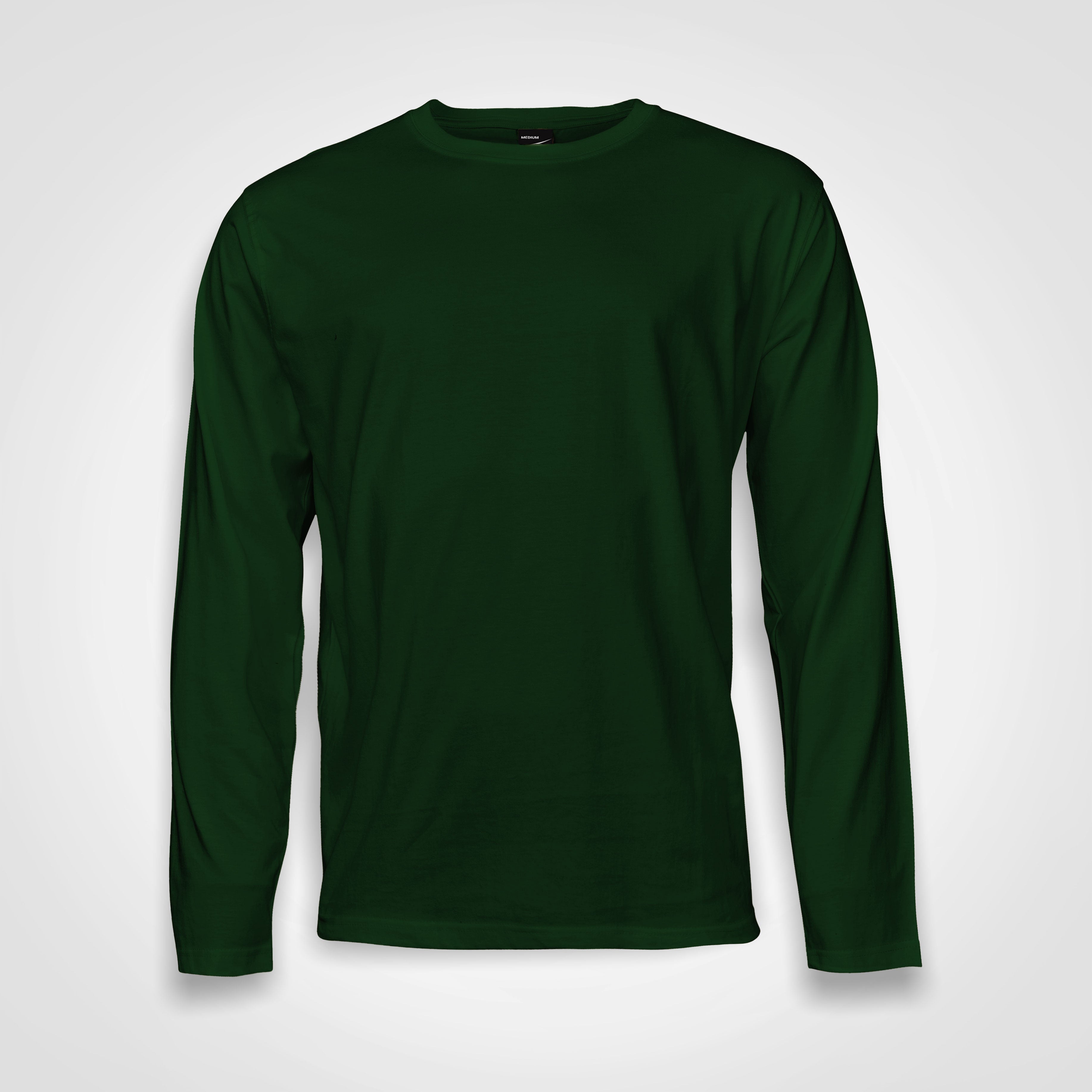Long sleeve t-shirt, deep green, crew neck, long sleeves
