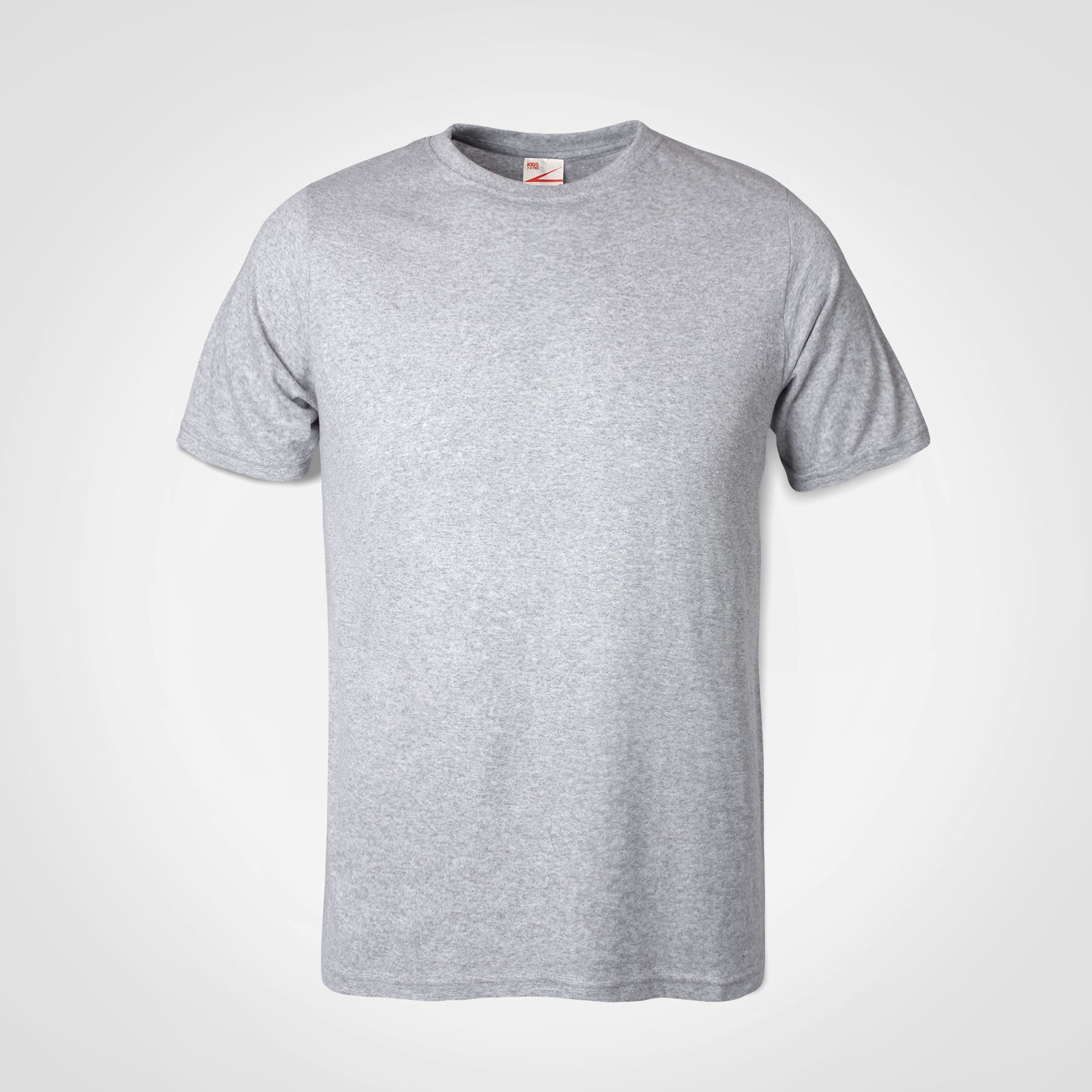 Kids promo t-shirt, short-sleeve crewneck in heather gray