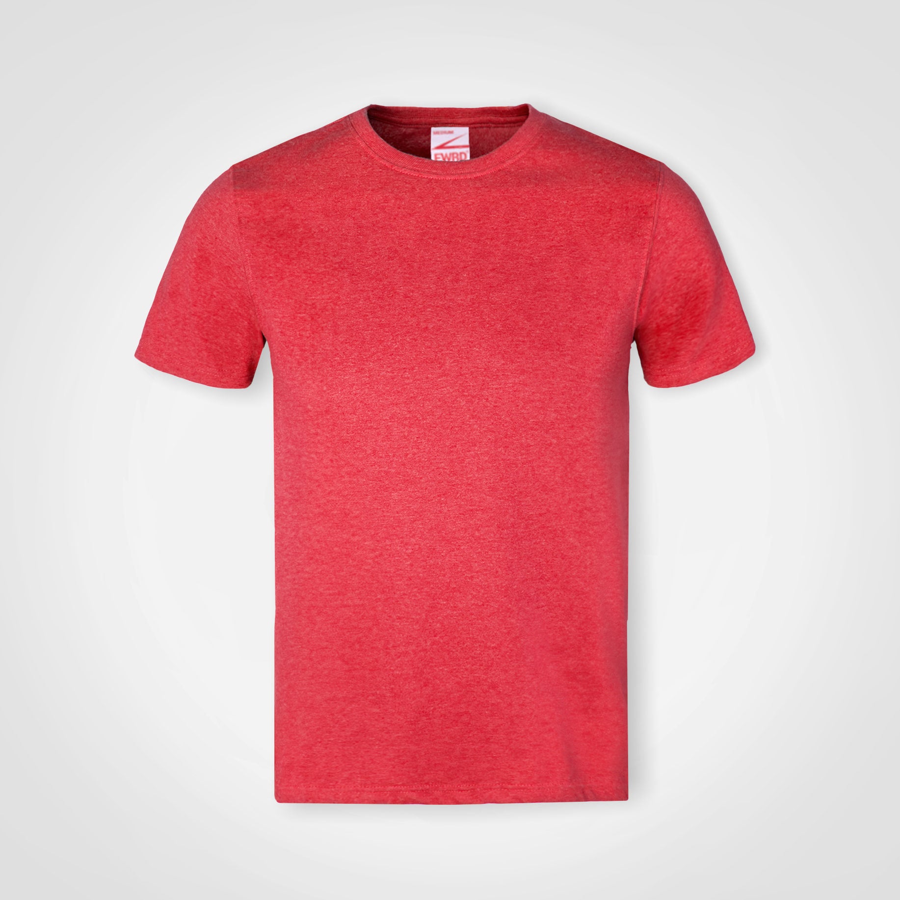 Crew-neck T-shirt, red, short sleeves