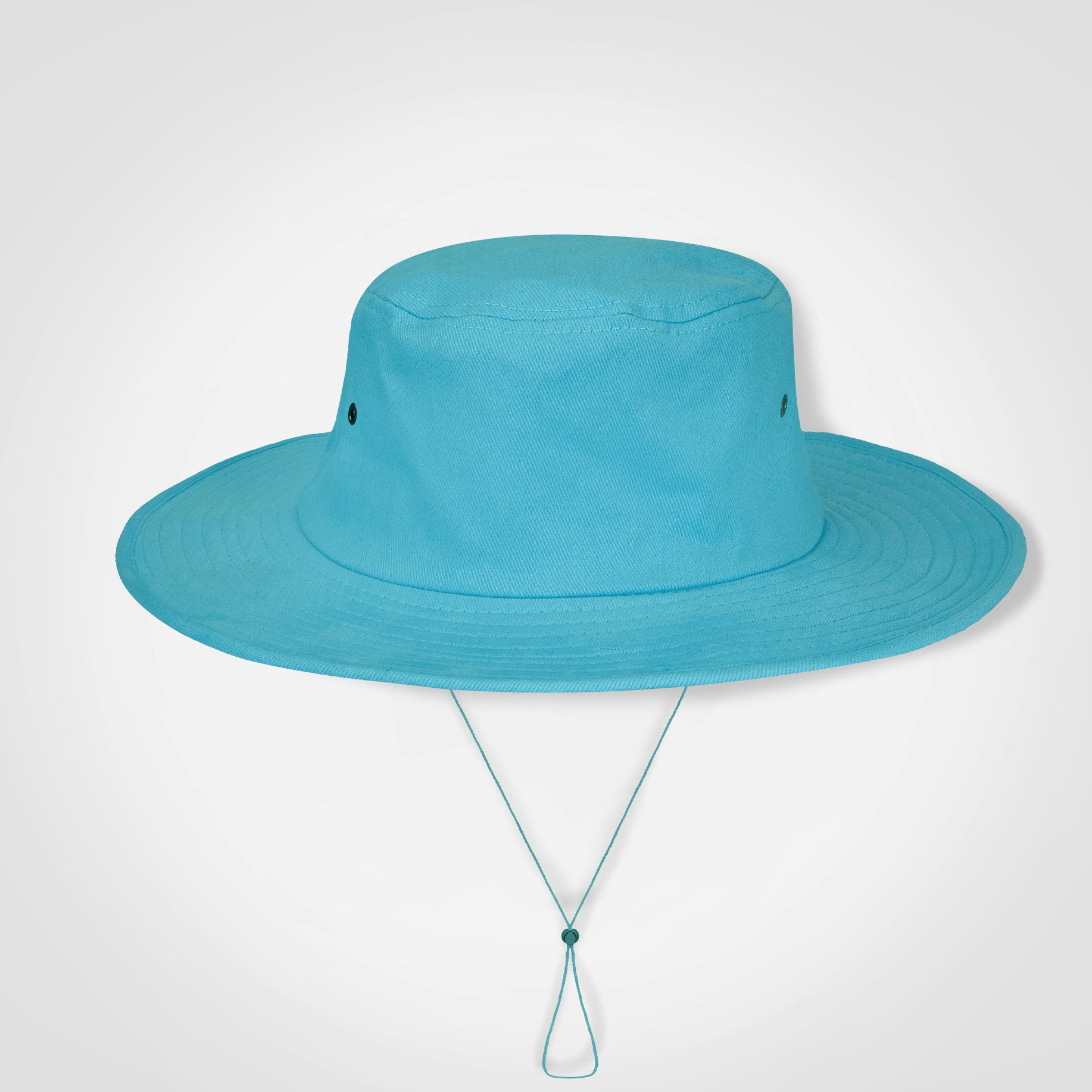 FWRD cricket hat in teal with wide brim and chin drawcord